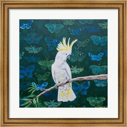 Framed Yellow Crested Print