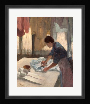 Framed Woman Ironing, c. 1876-1877 Print