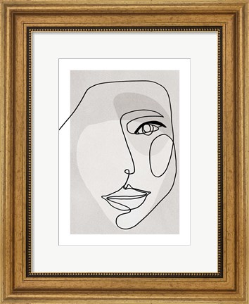 Framed Face Line 3 Print
