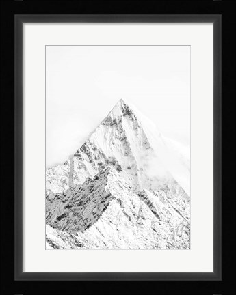 Framed Mountain Top White Print
