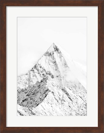 Framed Mountain Top White Print