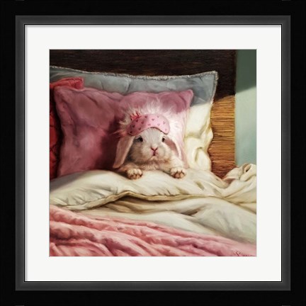 Framed Bed Hare Print