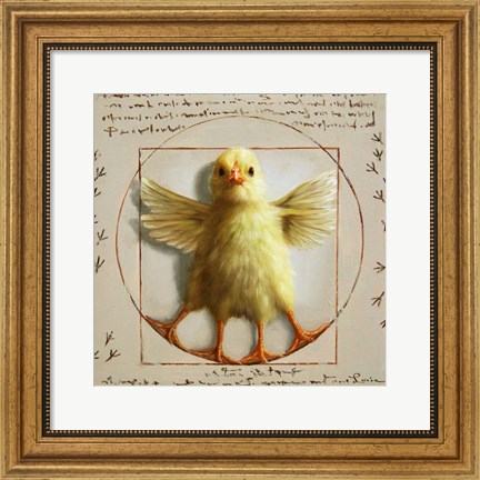 Framed Vitruvian Chick Print