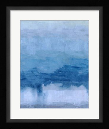 Framed Cerulean Abstract Print