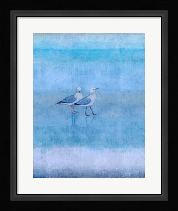 Framed Sky Blue Sea Gals Print