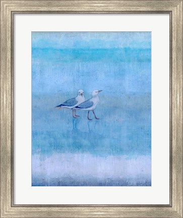 Framed Sky Blue Sea Gals Print
