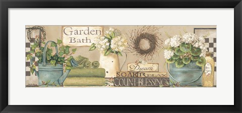 Framed Garden Bath Print