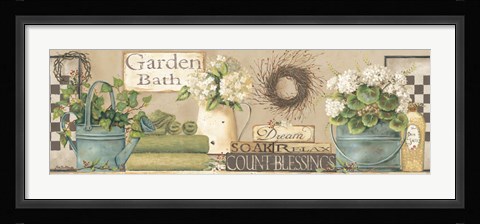 Framed Garden Bath Print