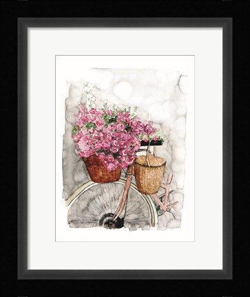 Framed Bicycle in Spring Print
