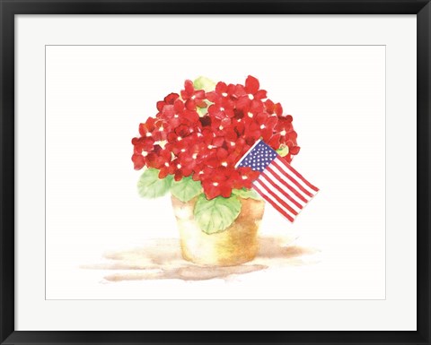Framed Patriotic Flowers Print