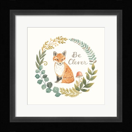 Framed Be Clever Fox Print