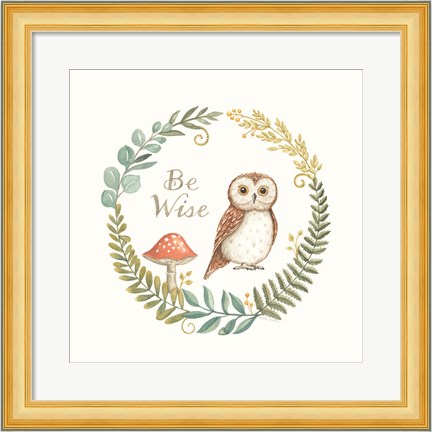 Framed Be Wise Owl Print