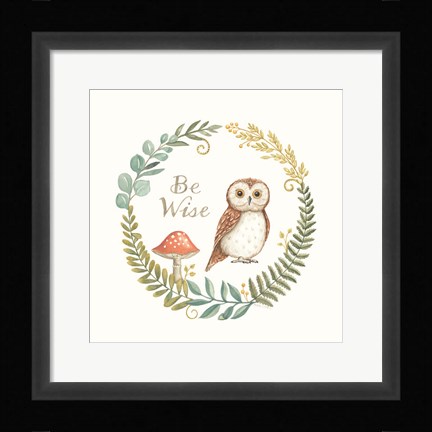 Framed Be Wise Owl Print