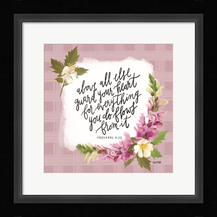 Framed Guard Your Heart Print