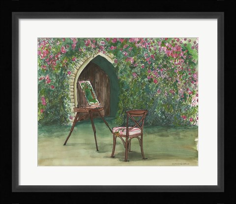 Framed Garden Painting Print