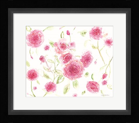 Framed Pink Poises Print