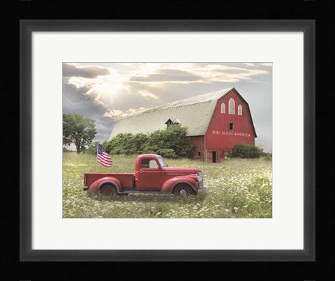 Framed God Bless America Print