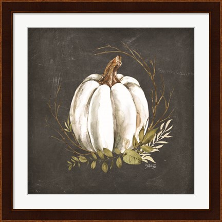 Framed White Pumpkin Print