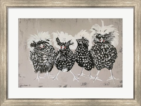 Framed Polish Chickens Print