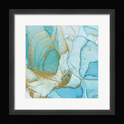 Framed Gold Sand and Ocean Print