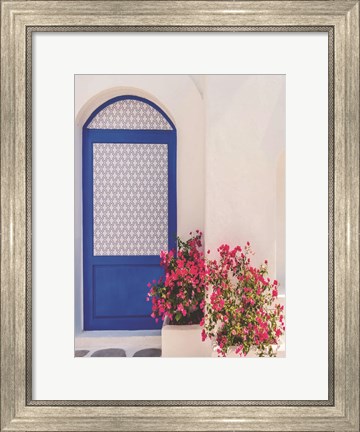 Framed Santorini Door Print
