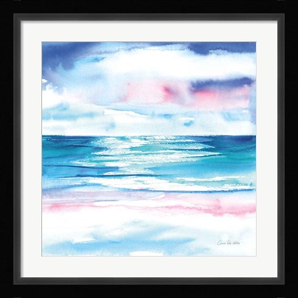 Framed Turquoise Sea I Print