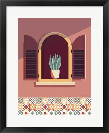 Framed Warm Window Lisboa Print