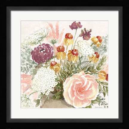 Framed Cottage Charm V Print