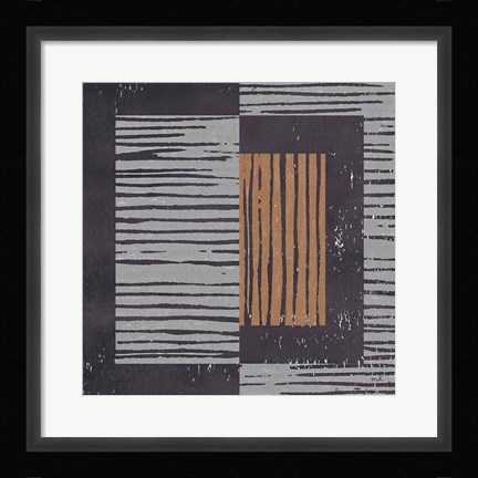 Framed Primitive II Gray Print