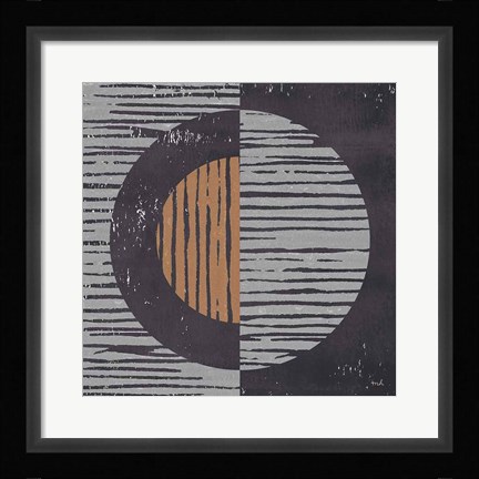 Framed Primitive I Gray Print