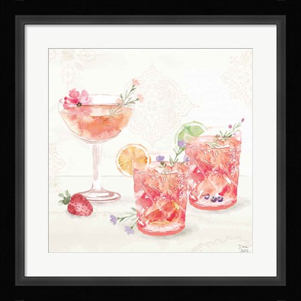 Framed Classy Cocktails V Print