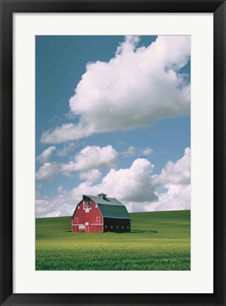 Framed Palouse Region Red Barn II Print