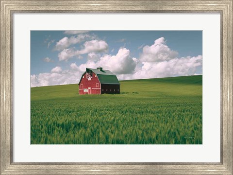 Framed Palouse Region Red Barn I Print