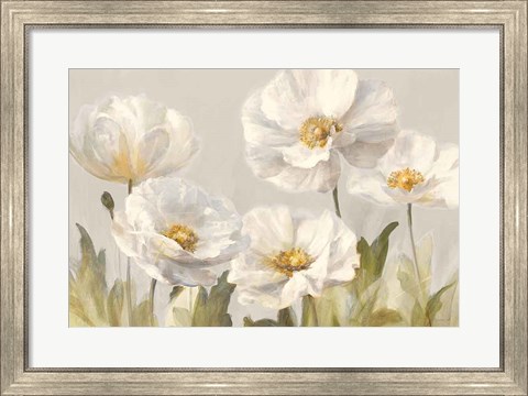 Framed White Anemones Print