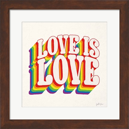Framed Love is Love I Print