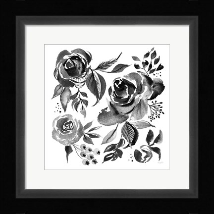 Framed Delft Delight IV Black No Words Print