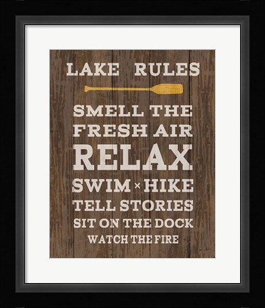 Framed Cabin Life VI Dark Print