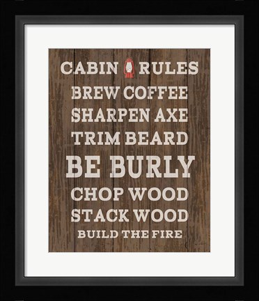 Framed Cabin Life V Dark Print