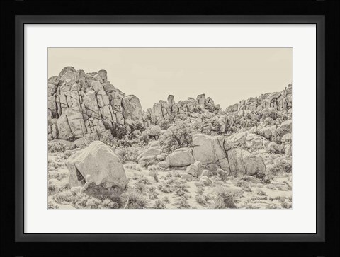 Framed Joshua Tree V Neutral Print