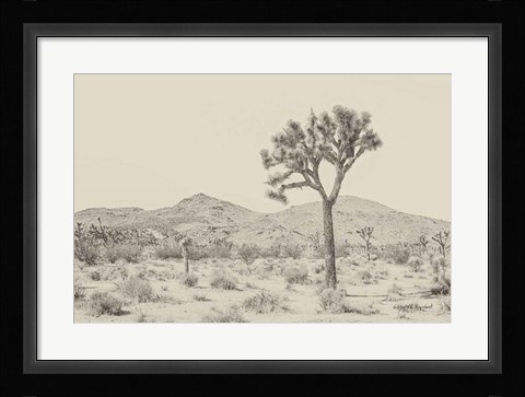 Framed Joshua Tree I Neutral Print
