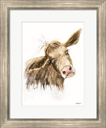Framed Miles the Cow Print