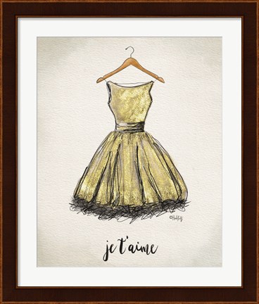 Framed Je T&#39;aime Dress Print