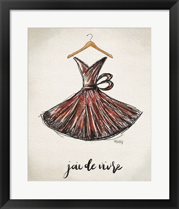 Framed Joie de Vivre Dress Print