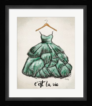 Framed C'est La Vie Dress Print