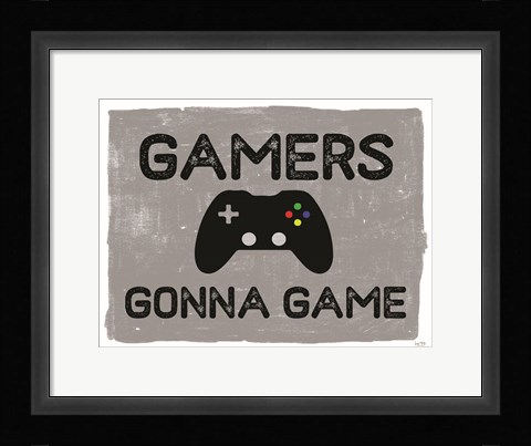Framed Gamers Gonne Game Print
