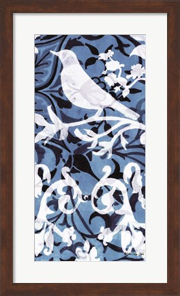 Framed Cobalt Pattern II Print