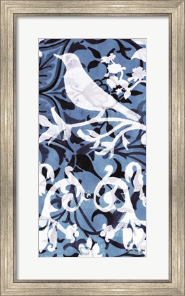 Framed Cobalt Pattern II Print