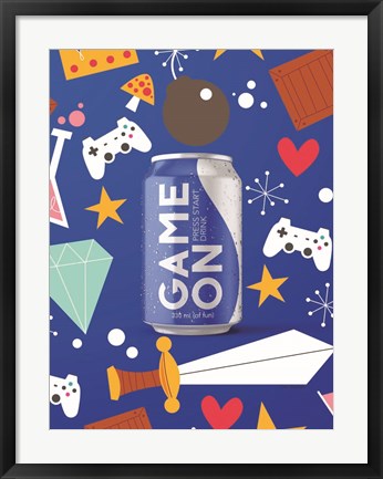 Framed Game On Energy Drink Print