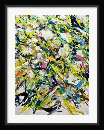 Framed White Flowers Print