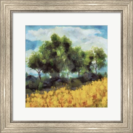 Framed Mellow Yellow Landscape II Print
